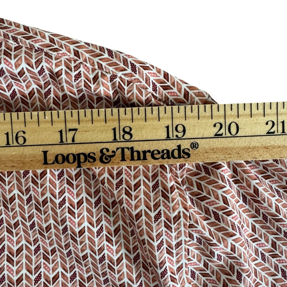 Bugatchi XL Red Short Sleeve 8-Way Stretch Geometric Button Up Men's Shirt - Picture 7 of 12